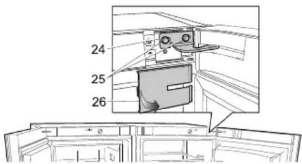 Orima ORF 22 BG - Door position adjustment when planes A or C of the appliances are not level - 4