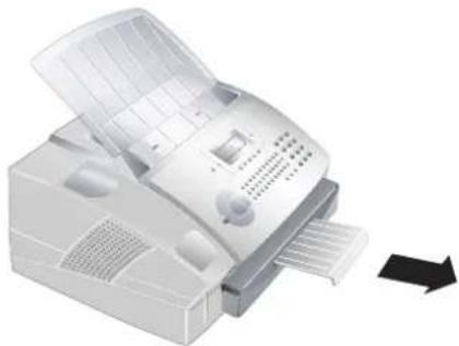 SAGEM MF 3265 - Extending the Print-out and fax outlet tray - 1