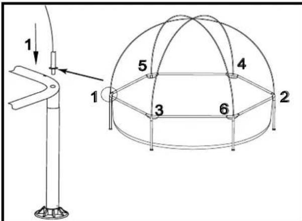 JILONG Hexagon Steel (240x51) - Step4. INSTALL FRAME (IF APPLICABLE) - 1