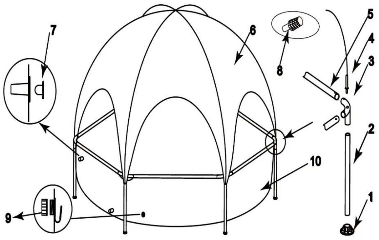 JILONG Hexagon Steel (240x51) - PART2-PART REFERENCE - 1