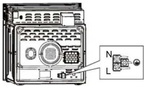 Technical diagram of an electronic device showing internal components with labeled parts N and L