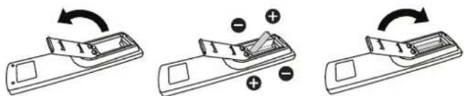 VIEWSONIC CDX4952-L - Inserting the batteries in the remote control - 1