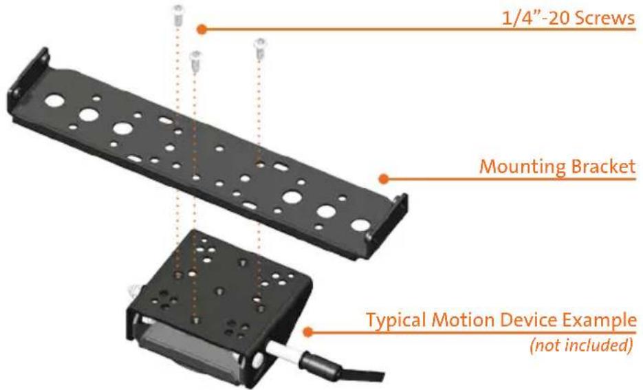 1/4"-20 Screws Mounting Bracket Typical Motion Device Example (not included)