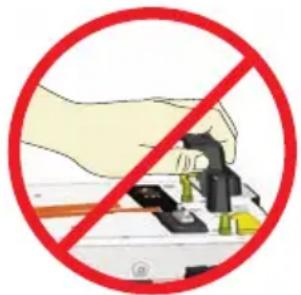 Prohibition sign with hand holding phone and megaphone, crossed out by red circle
