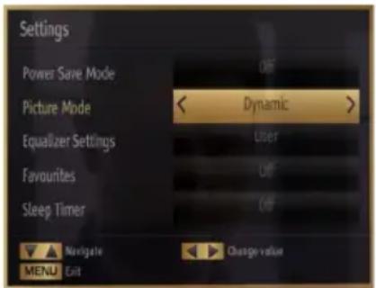 VESTEL 42PF5040 - Quick Menu - 1