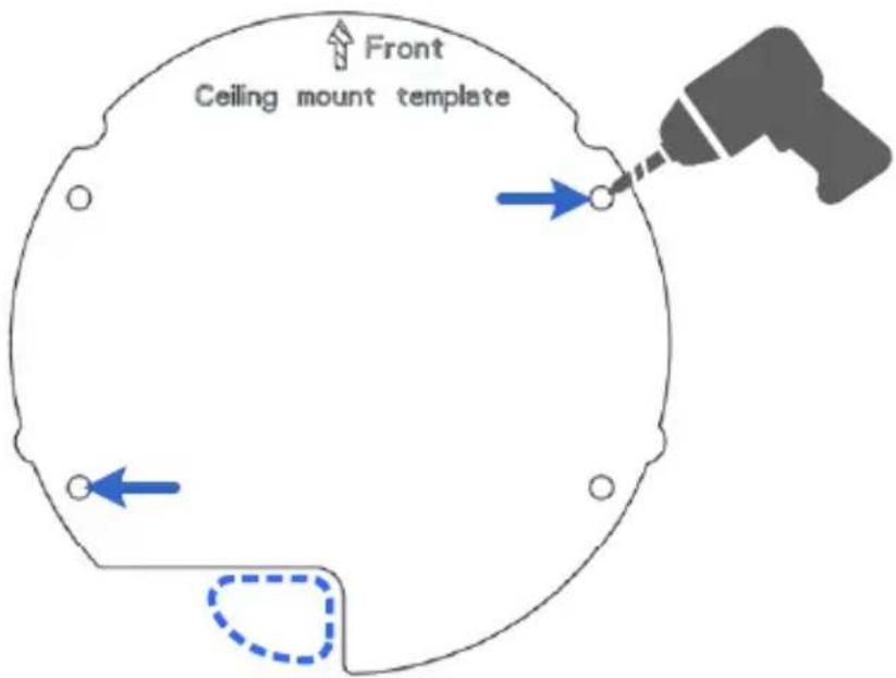 Front Ceiling mount template