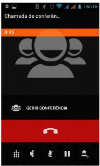 Chamada de conferên... 0:45 GERIR CONFERÊNCIA