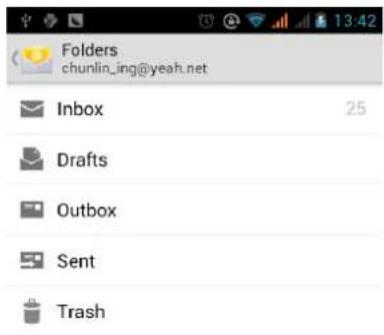 Folders chunlin_ing@yeah.net Inbox Drafts Outbox Sent Trash