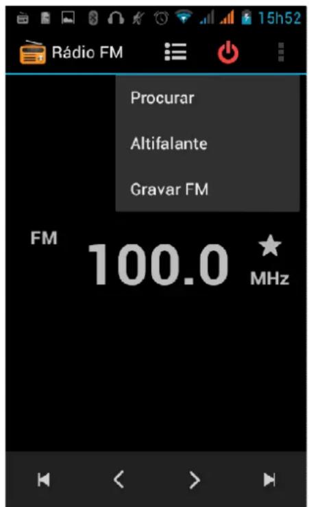 Rádio FM Procurar Altifalante Gravar FM FM 100.0 ★ MHz