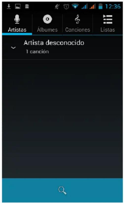 12:36 Artistas Álbumes Canciones Listas Artista desconocido 1 canción