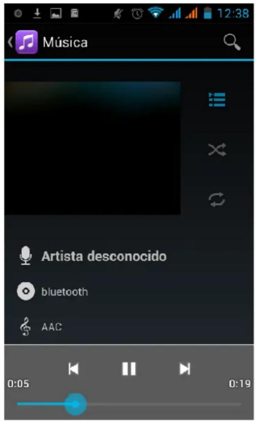 Música Artista desconocido bluetooth AAC 0:05 0:19