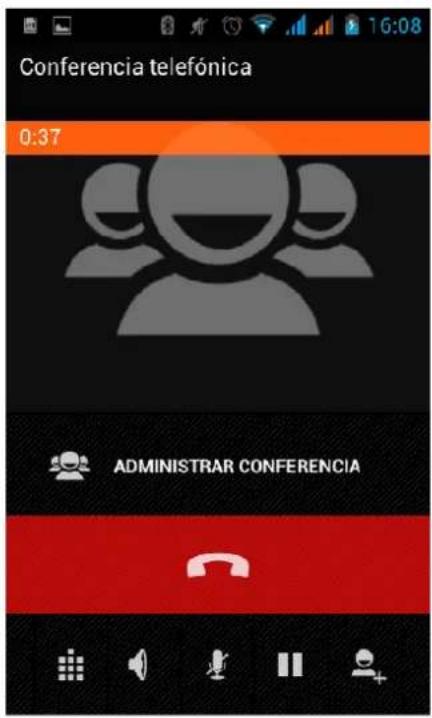 Conferencia telefónica 0:37 ADMINISTRAR CONFERENCIA