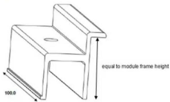 equal to module frame height 100.0