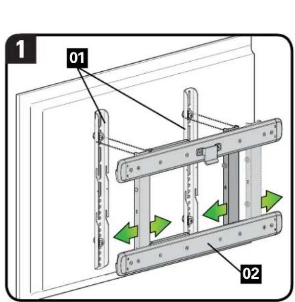 SANUS VXF532 - 1-4 Attach Horizontal TV Bracket - 3