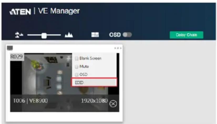 ATEN | VE Manager R029 Elank Screen Mute OSD EDID T006 | VE8900 1920x1080 Daisy Chain
