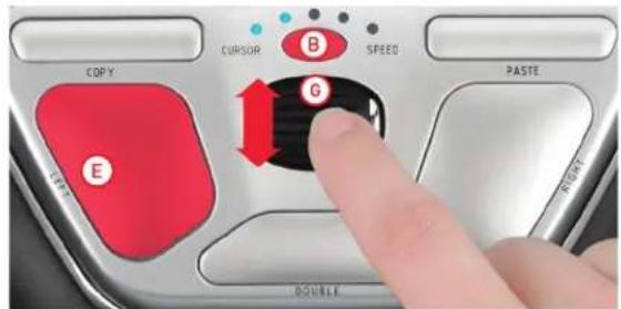 COPY CURSOR B SPEED PASTE E G DOUBLE