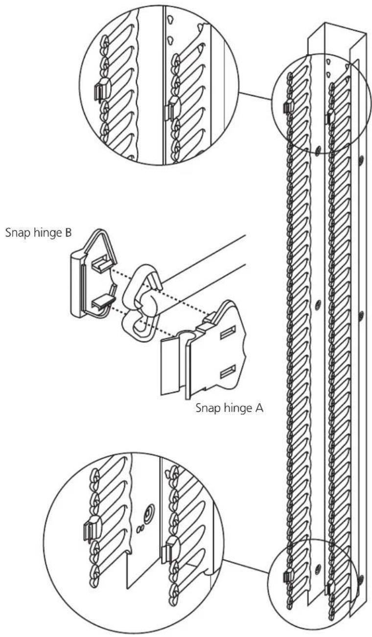 Snap hinge B Snap hinge A