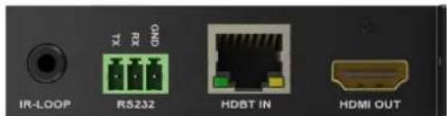 IR-LOOP RS232 HDBT IN HDMI OUT