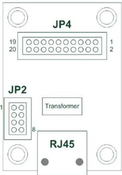 JP4 19 20 1 2 JP2 Transformer 8 RJ45