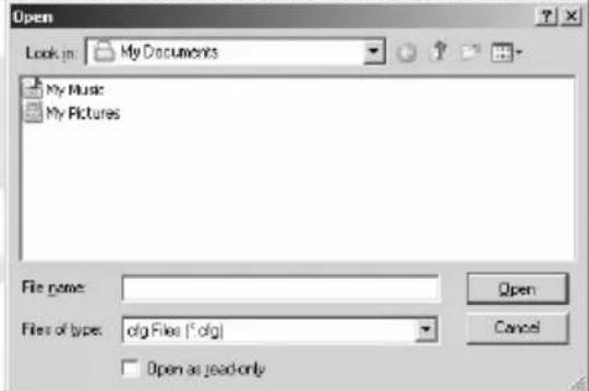 Open Look in: My Documents My Music My Pictures File name: Files of type: .fig Files (*.fig) Open as jead only Cancel