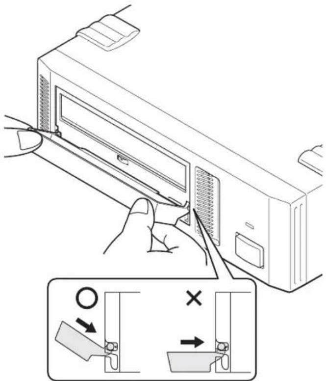 Diagram illustrating a device's internal structure and mounting process, with labeled arrows indicating removal or disassembly steps.