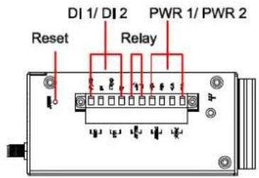 DI 1/ DI 2 PWR 1/ PWR 2 Reset Relay