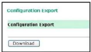 Configuration Export Configuration Export Download