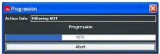 Progression Action Info Filtering SDT Progression +10% Abort