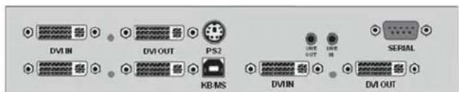 DVI IN DVI OUT PS2 KB-MS DV/IN SERIAL DVI OUT
