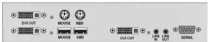 DVI OUT MOUSE KBD MOUSE KBD DVI OUT LINE IN LINE OUT SERIAL