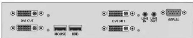 DVI OUT MOUSE KBD DVI OUT LINE IN LINE OUT SERIAL