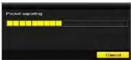 Packet exporting Cancel