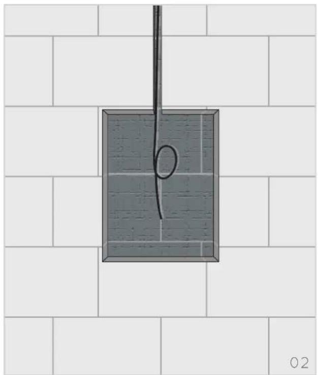 Amina AIW150I-S200 - Create channel for cable - 1