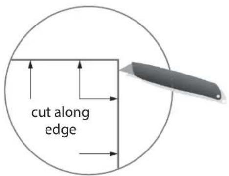 cut along edge