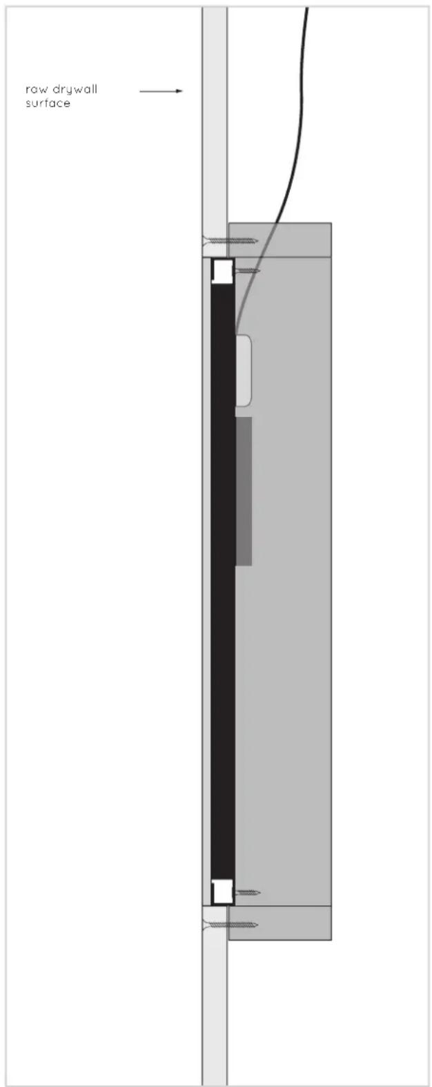 raw drywall surface