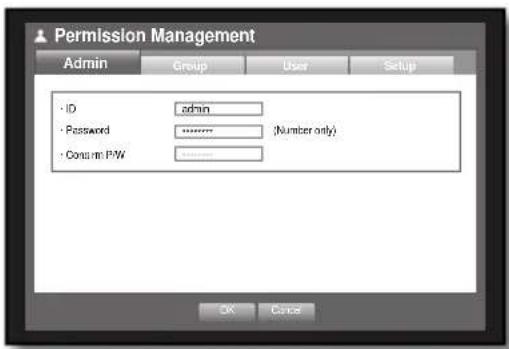 SAMSUNG SHR-6164P5/GBR - Setting the Administrator - 2