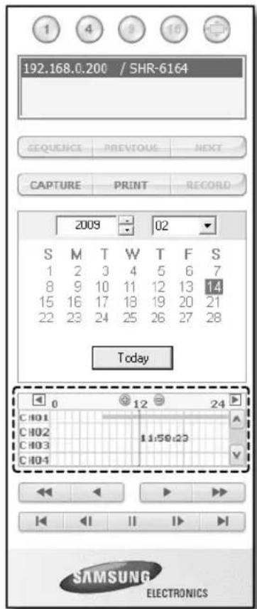 SAMSUNG SHR-6164P5/GBR - SEARCHING THE RECORDED VIDEO IN THE TIMELINE - 4