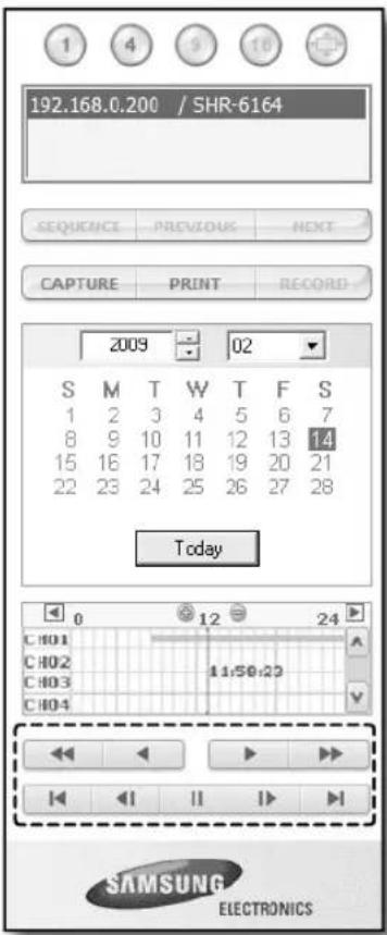SAMSUNG SHR-6164P5/GBR - SEARCHING THE RECORDED VIDEO IN THE TIMELINE - 5
