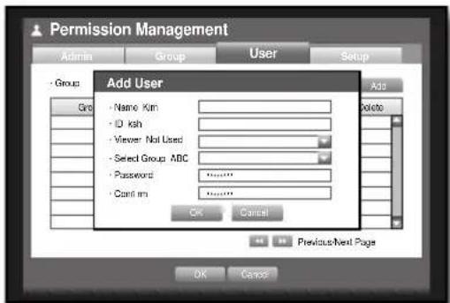 SAMSUNG SHR-6164P5/GBR - Setting the User - 2