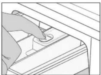 SAMSUNG WF-J145N - Cleaning the detergent drawer and recess - 1