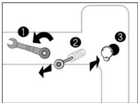 SAMSUNG Q1244S - Removing the shipping bolts - 1