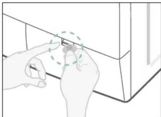 SAMSUNG Q1244S - Draining the washing machine in an emergency - 1
