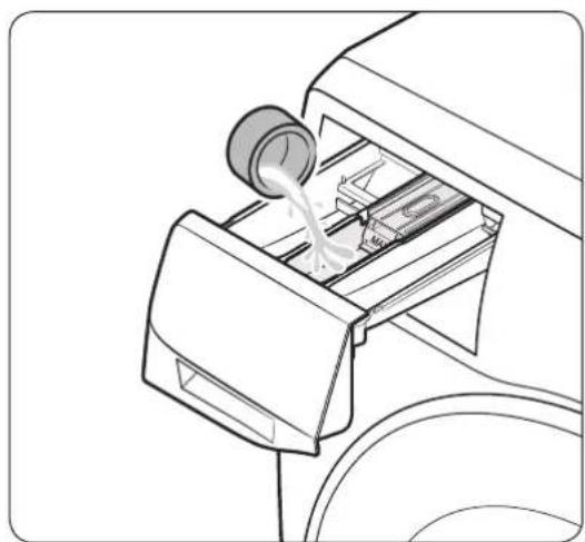 SAMSUNG WW10M864QOA - To apply washing agents to the manual dispenser - 2