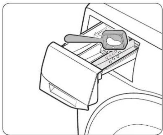 SAMSUNG WW10M864QOA - To apply washing agents to the manual dispenser - 3