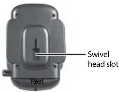Swivel head slot feet
