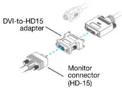 DVI-to-HD15 adapter Monitor connector (HD-15)