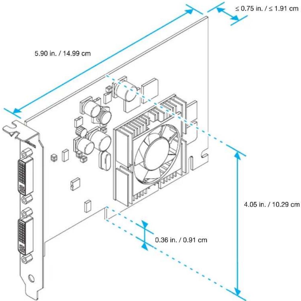 ≤ 0.75 in. / ≤ 1.91 cm 5.90 in. / 14.99 cm 4.05 in. / 10.29 cm 0.36 in. / 0.91 cm