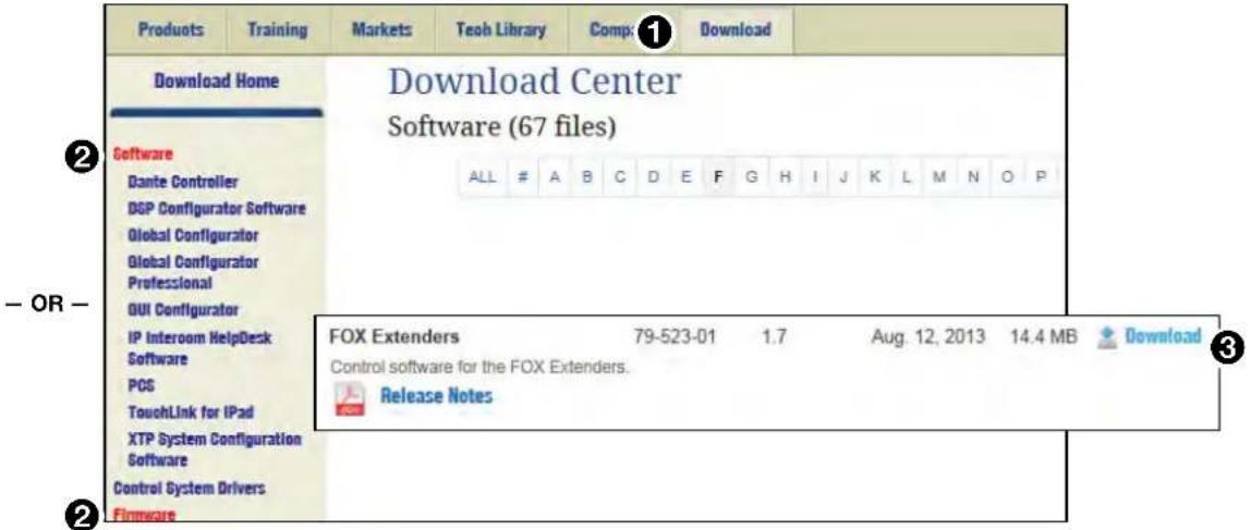 Products Training Markets Teoh Library Comp:① Download Download Home Download Center Software (67 files) ALL # A B C D E F G H I J K L M N O P FOX Extenders 79-523-01 1.7-Aug. 12, 2013 14.4 MB Download Control software for the FOX Extenders. Release Notes