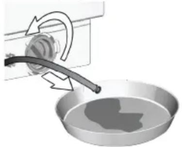 Flavel FWMI720 - Draining remaining water and cleaning the pump filter - 3
