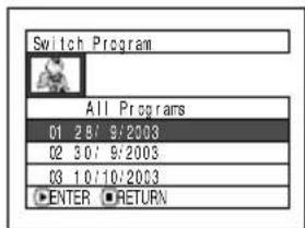 HITACHI DZ-MV350EUK - SWITCHING TO THUMBNAIL DISPLAY OF SPECIFIC DATE (SWITCH) - 2